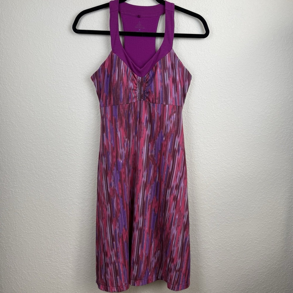 Prana Pink Purple‎ Shauna Racerback Athletic Tank Dress Granola Girl Gorpcore M